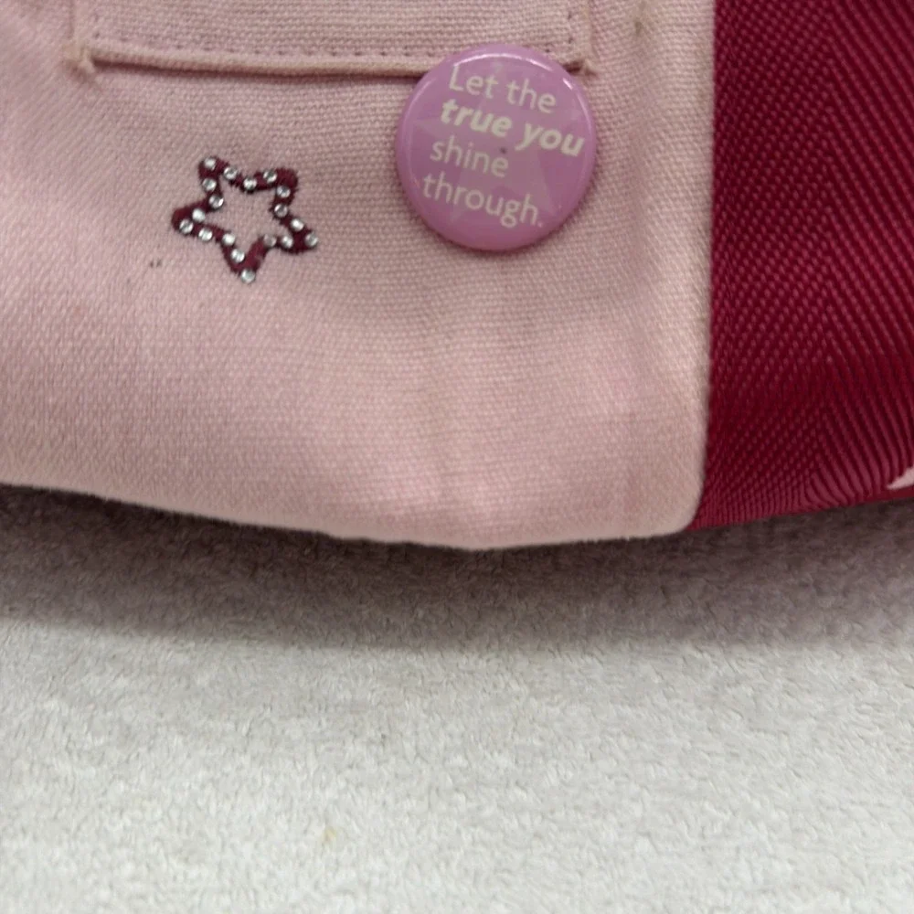 American Girl Pink And Red Weekend Duffle Bag Gym Bag Travel Tote With Pin